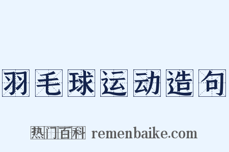 羽毛球运动造句是什么意思的图片